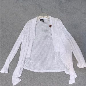 White cardigan
